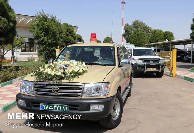 ورود پیکر مرحوم سرلشکر فیروز آبادی به مشهد