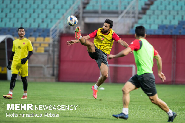 سیامک نعمتی در تمرین تیم فوتبال پرسپولیس تهران