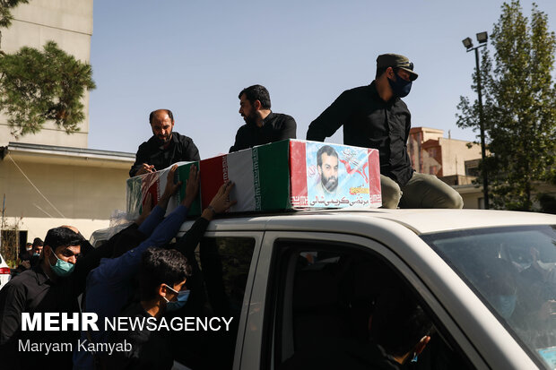 Holy shrine defender funeral in Tehran