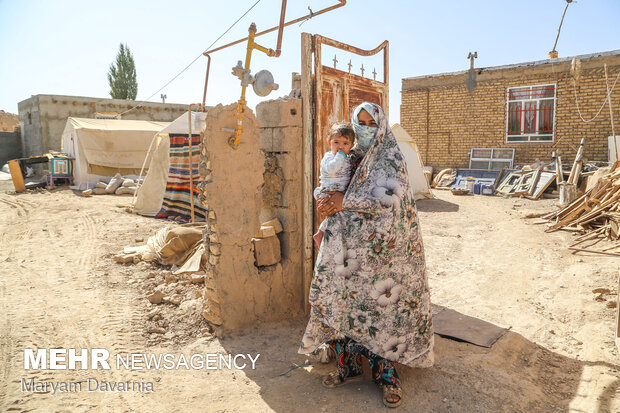 اردوی جهادی دانشجویان خراسان شمالی درمناطق زلزله زده گرمه و جاجرم
