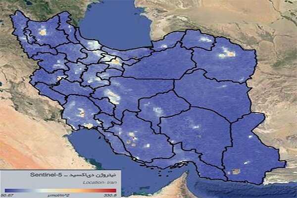 رصد غلظت ۳ گاز آلاینده با فناوری سنجش از دور