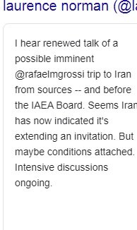 رافائل گروسی احتمالاً به ایران سفر می کند
