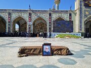 تشییع پیکر حیدر رحیم پور ازغدی در حرم رضوی