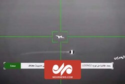 تصاویر لحظه سرنگونی پهپاد جاسوسی سعودی
