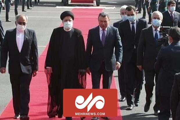 مراسم استقبال رسمی از رئیسی در تاجیکستان