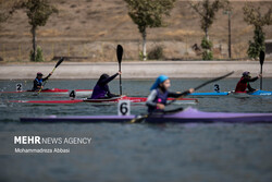 Women’s rowing competitions held in Tehran's Azadi Lake