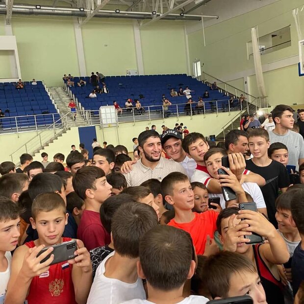 دیدار ستارگان کشتی روسیه با استعدادهای جوان منطقه قفقاز