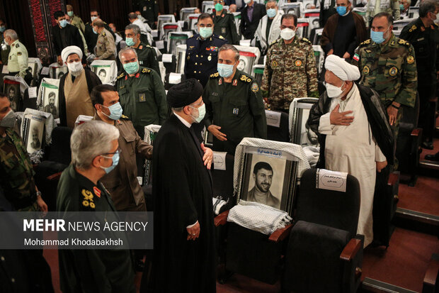 Honoring ceremony of war veterans, martyrs of sacred defense