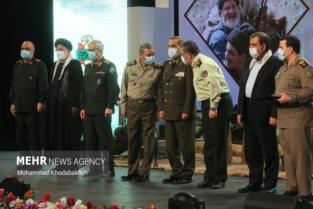 Honoring ceremony of war veterans, martyrs of sacred defense