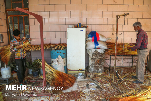 Traditional broom making in Khorasan