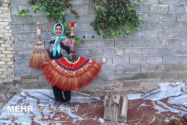 جاروبافی سنتی در روستای ملاحسن آشخانه