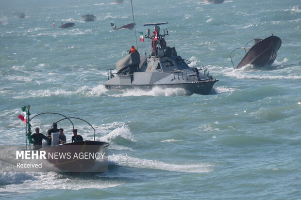 Maritime authority parade in Persian Gulf waters