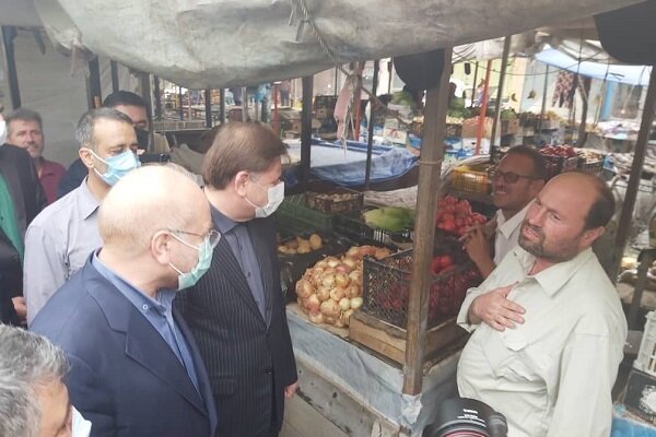 دیدار رئیس مجلس با بازاریان تولمشهر