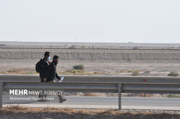 ازدحام زائران اربعین در مرز شلمچه
