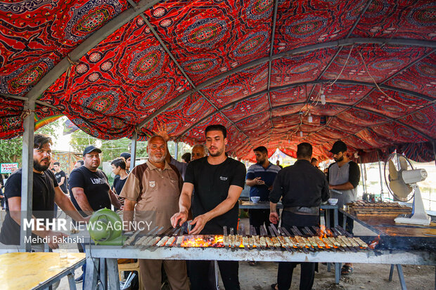 Pilgrims trekking towards Karbala
