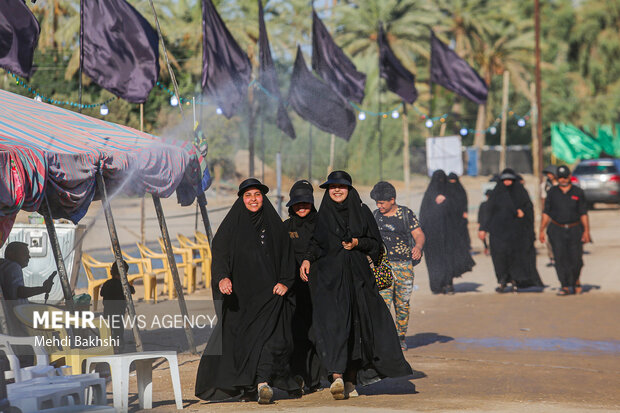 Pilgrims trekking towards Karbala
