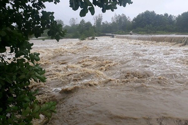 سیلابی شدن رودخانه چشمه کیله تنکابن