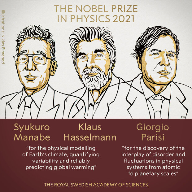 برندگان نوبل فیزیک ۲۰۲۱ اعلام شدند