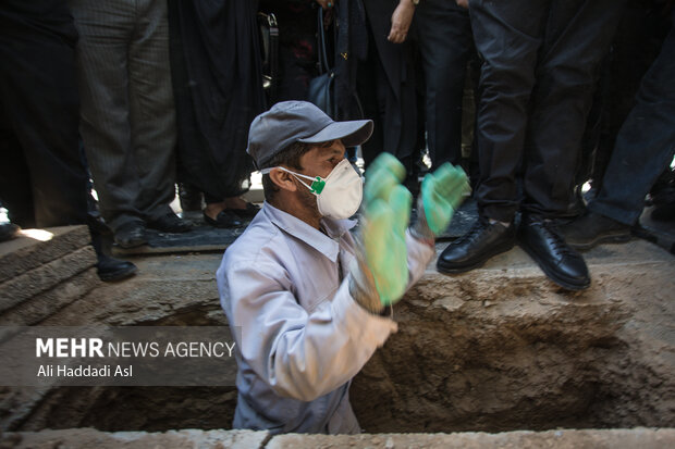 Funeral ceremony of Iranian actor Fathali Oveisi