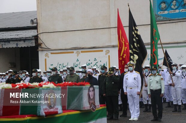 تشییع پیکر دو شهید تازه تفحص‌شده دوران دفاع‌مقدس در شهر باران