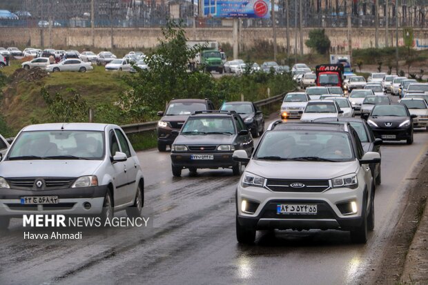  ترافیک سنگین در آزادراه قزوین - کرج 