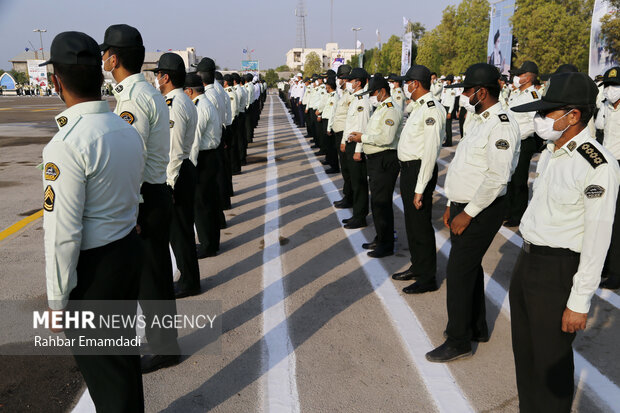 برگزاری صبحگاه نیروی انتظامی در یزد