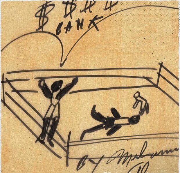 نقاشی‌های بوکسور معروف، محمدعلی کلی، در نمایشگاه لندن