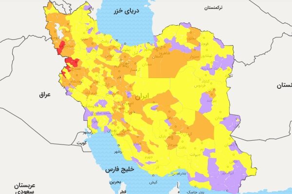 خروج استان بوشهر از وضعیت نارنجی کرونایی/ دو شهرستان آبی است