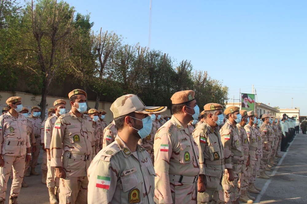 مراسم صبحگاه هفته نیروی انتظامی در گناوه برگزار شد