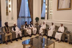 دیدار وزیر خارجه دولت موقت طالبان با «محمد بن عبدالرحمان آل ثانی»