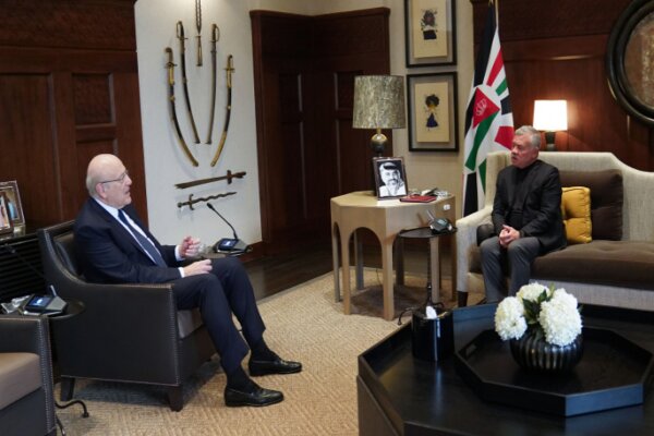 نخست وزیر لبنان با شاه اردن دیدار کرد