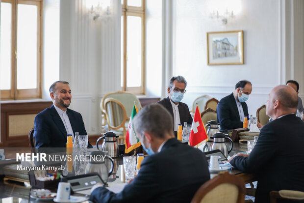 Swiss Natl. Council pres. visits Iran FM Amir-Abdollahian
