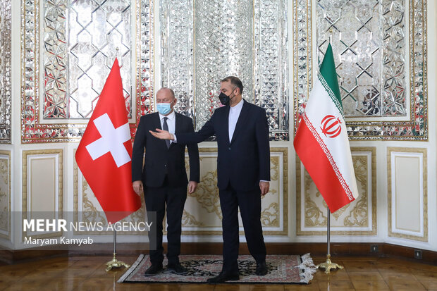 Swiss Natl. Council pres. visits Iran FM Amir-Abdollahian
