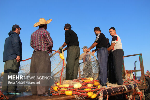 Fisherman in Gilan prov. in 1st day of fishing season
