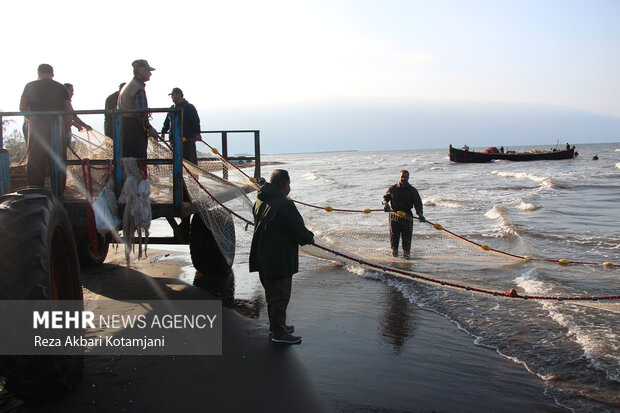 Fisherman in Gilan prov. in 1st day of fishing season
