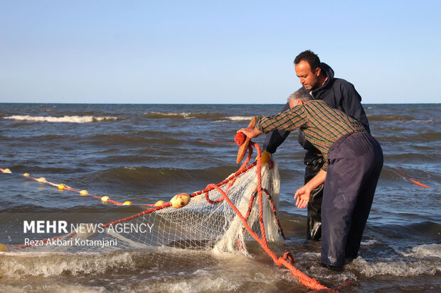 Fisherman in Gilan prov. in 1st day of fishing season
