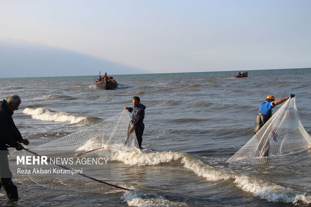 Fisherman in Gilan prov. in 1st day of fishing season
