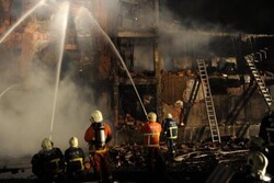آتش سوزی در یک برج مسکونی در جنوب تایوان/۱۵۹ آتش نشان اعزام شدند
