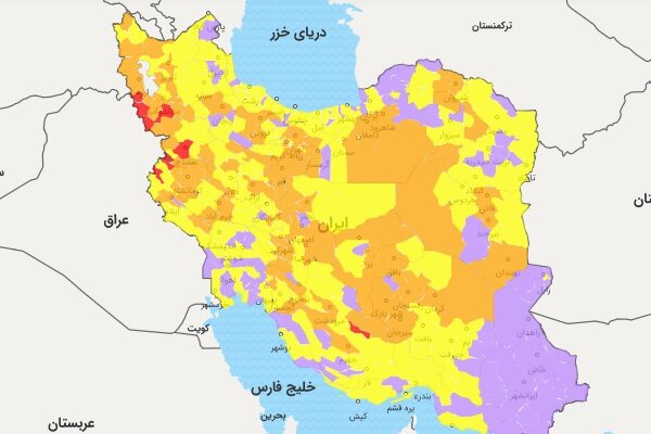 رنگ‌بندی جدید کرونایی در استان بوشهر/ نیمی از شهرستان‌ها آبی شدند