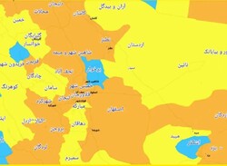 ۱۱ شهر اصفهان در وضعیت نارنجی کرونا/ ۲ شهر در وضعیت آبی قرار دارد