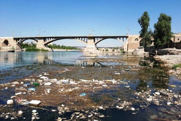 رودخانه دز غرق در فاضلاب است