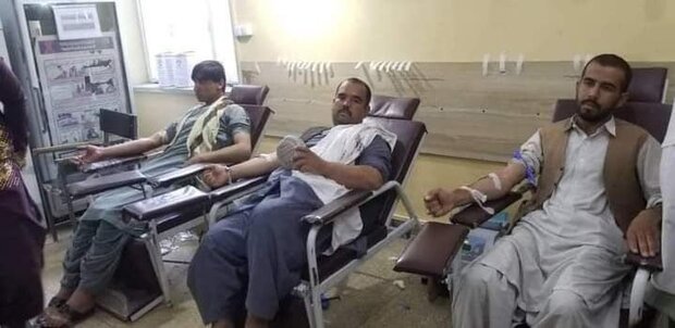 حضور جوانان اهل سنت برای اهدای خون به زخمیان شیعه حمله قندهار