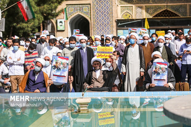 اجتماع حوزویان برای اعلام انزجار کشتار بیرحمانه مردم افغانستان