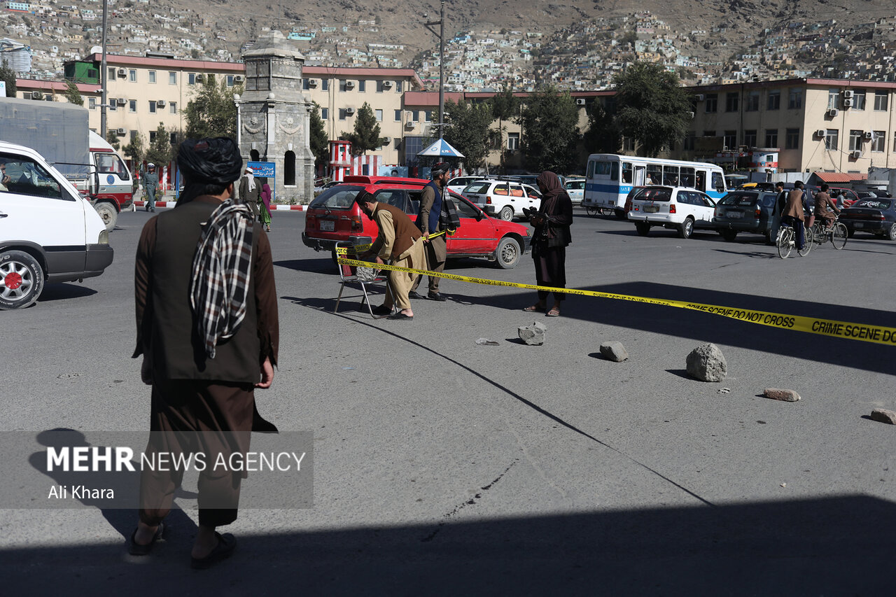 کابل میں آج صبح ہونے والے بم دھماکے کا مقام