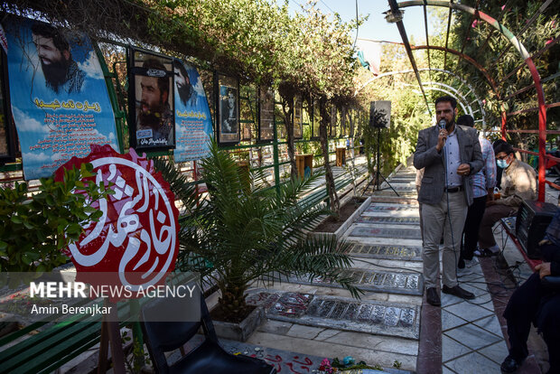 آیین بزرگداشت سالروز شهادت شهید منصور خادم الصادق در گلزار شهداء شیراز