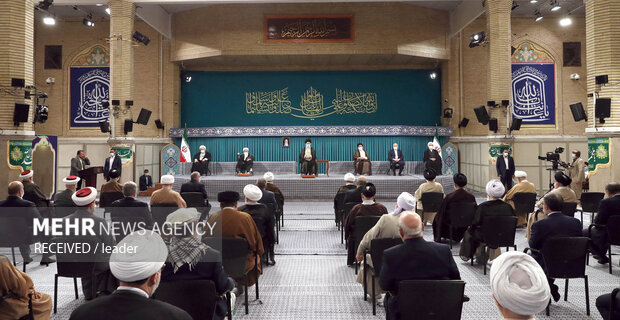 Leader's meeting with Islamic Unity Conf.'s guests