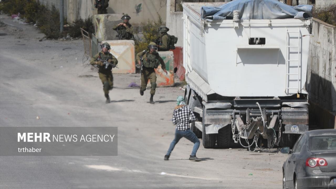 تیراندازی جوانان فلسطینی به سوی نظامیان صهیونیست در غرب جنین