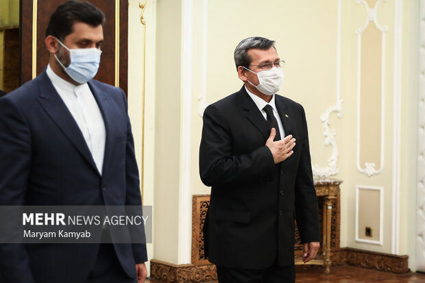 رشید مردوف وزیر امور خارجه ترکمنستان در حال ورود به محل دیدار با رئیس جمهور ایران است