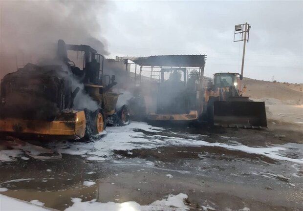 آتش سوزی در منطقه صنعتی نزدیک «دیمونا» در فلسطین اشغالی 