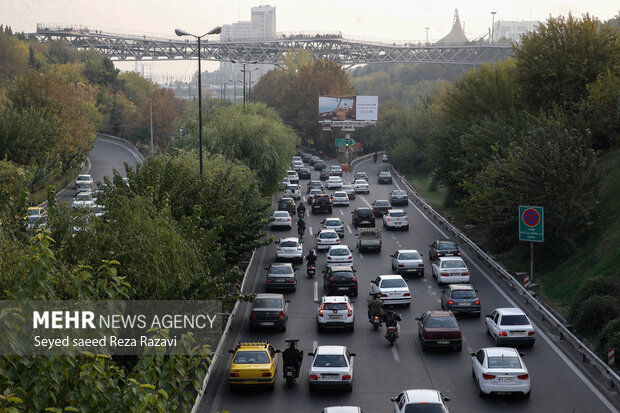 جدیدترین وضعیت ترافیکی معابر پایتخت در آخرین شنبه دی ماه,